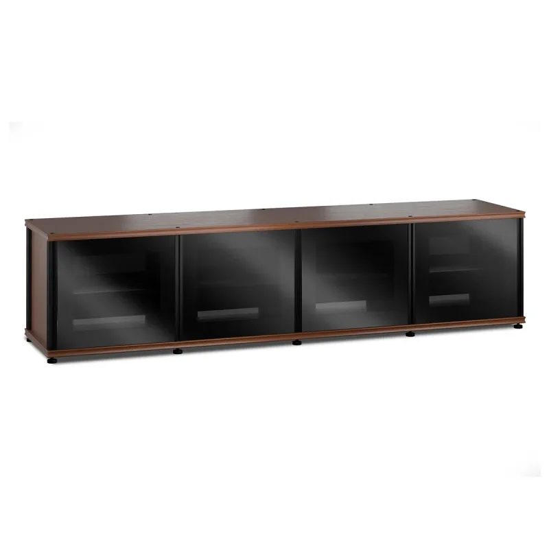Salamander Designs Synergy 247 Quad AV Cabinet (Cherry with Black Glass Doors & Black Posts)