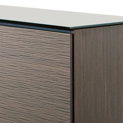 Salamander Designs Chameleon Collection Berlin 323 Twin Corner AV Cabinet (Textured Wenge with Black Glass Top)