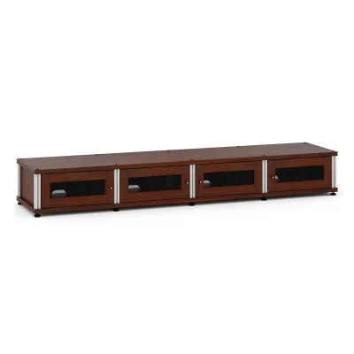Salamander Designs Synergy 147 Quad AV Cabinet (Dark Walnut with Aluminum Posts)