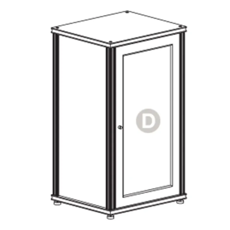 Salamander Designs Synergy 402 AV Cabinet (American Cherry with Aluminum Posts)