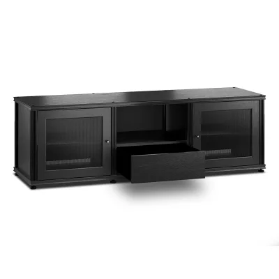 Salamander Designs Synergy 236 Triple AV Cabinet (Black Oak with Black Posts)