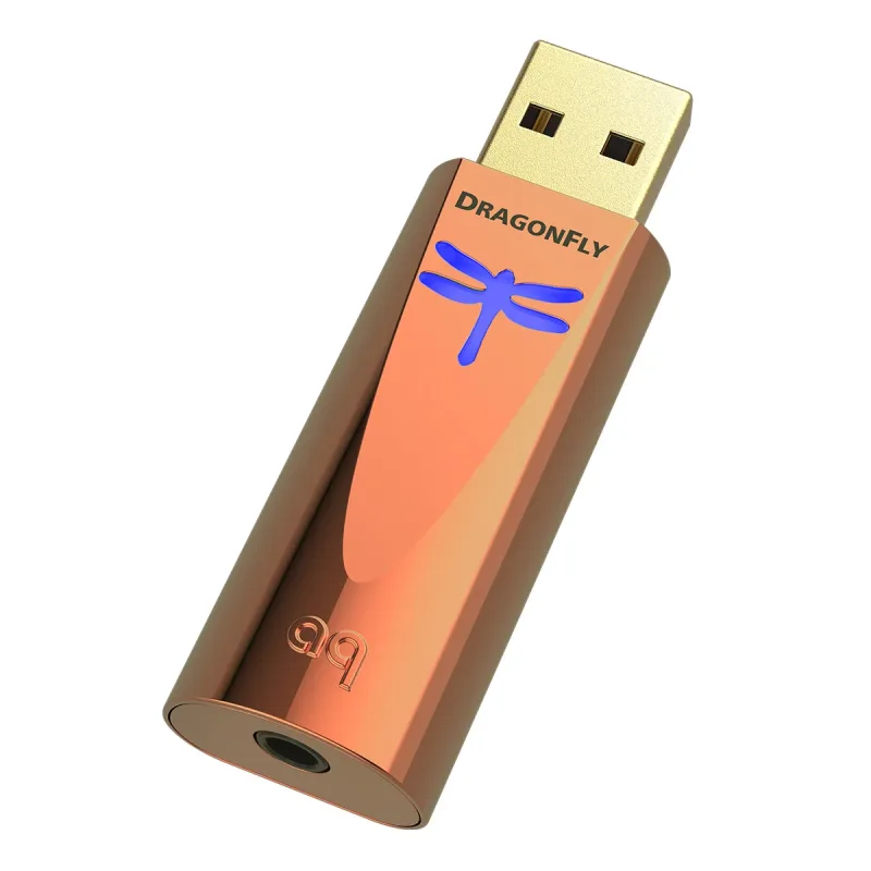 AudioQuest DragonFly Copper Bundle com extensor DragonTail USB-A para USB-C