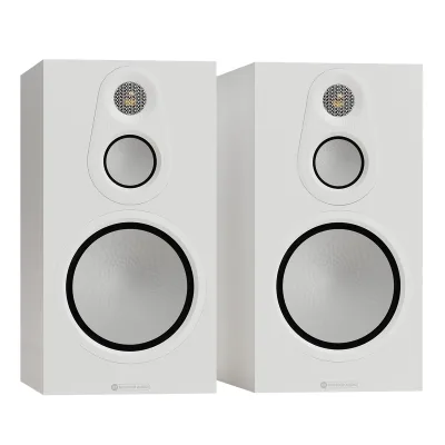 Monitor Audio Silver 100 8G Altavoces de estantería de 3 vías - Pareja (Satin White)