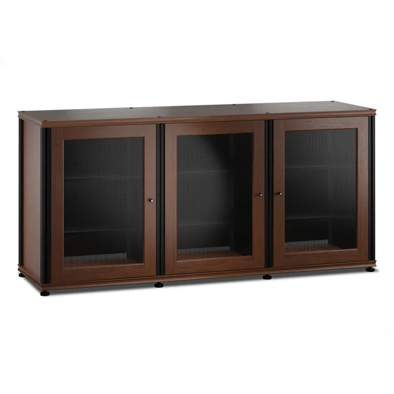 Salamander Designs Synergy 337 Triple Wide AV Cabinet (American Cherry with Black Posts)