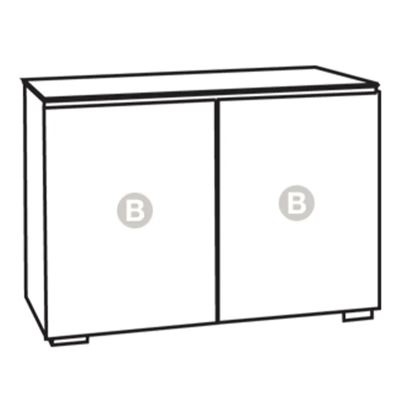 Salamander Designs Chameleon Collection Denver 323 Twin AV Cabinet (Deep Textured Medium Walnut with Black Glass Top)