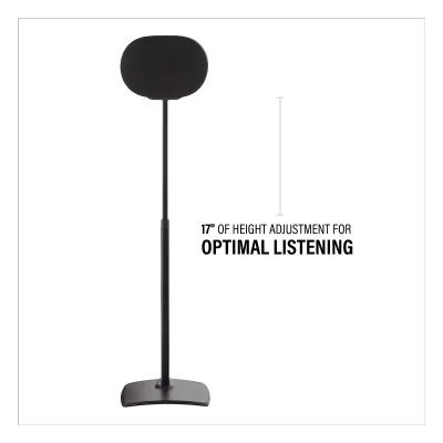 Sanus Height-Adjustable Speaker Stand for Sonos Era 300 - Each (Black)
