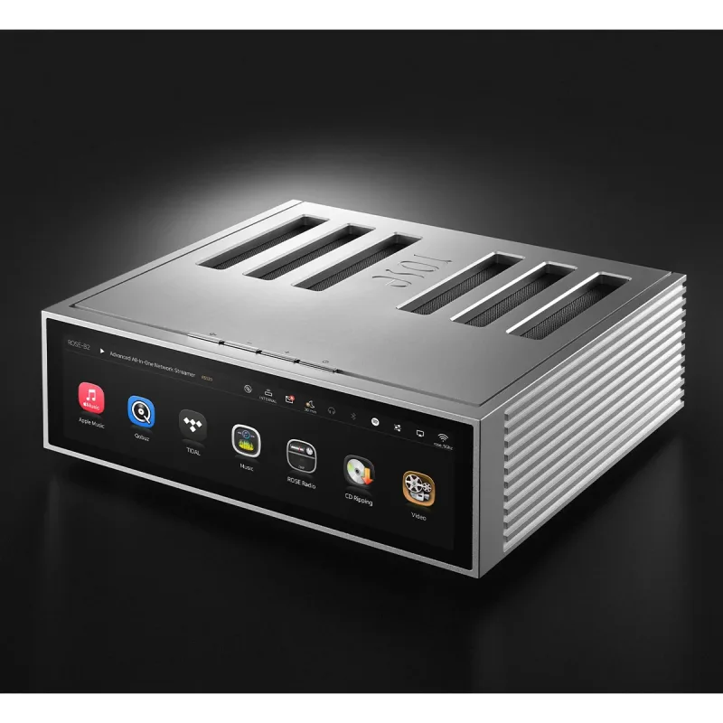 HiFi Rose RS520 Streamer Réseau Sans Fil & Amplificateur Intégré avec DAC ESS Sabre Intégré (Argent)