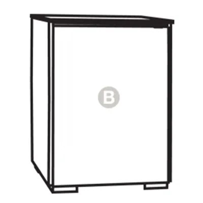 Salamander Designs Chameleon Collection Barcelona 317 Single-Width Audio Cabinet (Natural Walnut with Black Glass Doors)