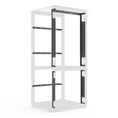 Salamander Designs Chameleon Collection Lancaster 517 RM Single Pro Audio Rack (Rough-Sawn Barnboard Oak)