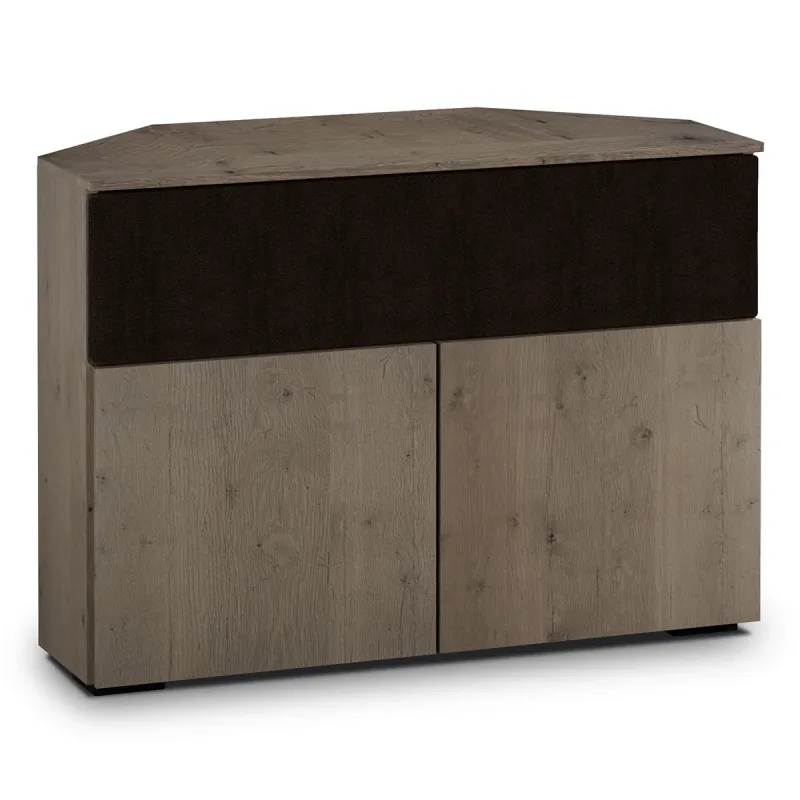 Salamander Designs Chameleon Collection Lancaster 329 Twin Speaker Integrated Corner Cabinet (Rough-Sawn Barnboard Oak)