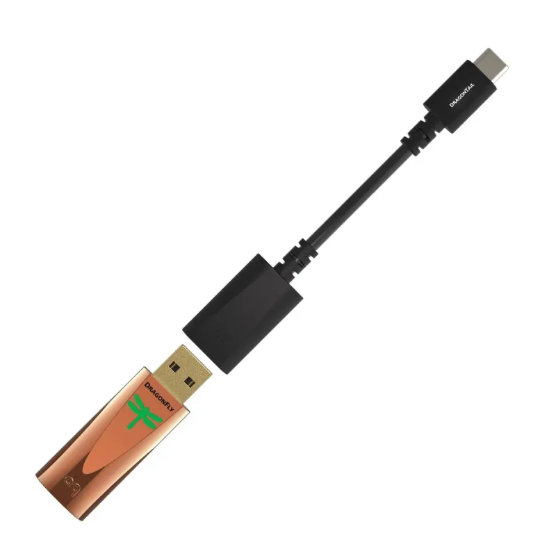 AudioQuest DragonFly Copper Bundle med DragonTail USB-A til USB-C Extender