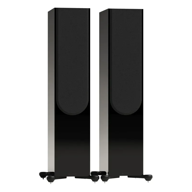 Monitor Audio Silver 500 8G Altavoces de suelo de 3 vías - Pareja (Negro Brillante)