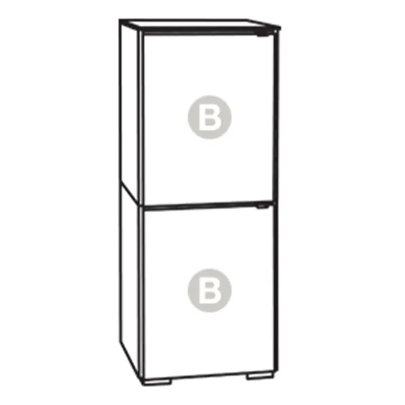 Salamander Designs Chameleon Collection Milan 617 Single AV Cabinet (Geometric White with Black Glass Top)