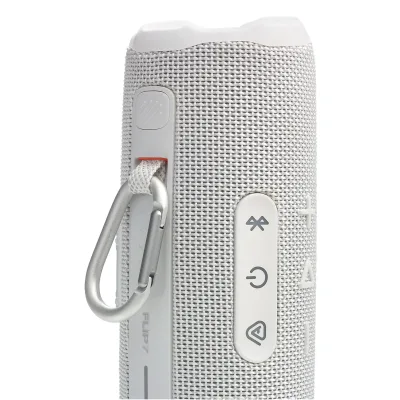 JBL Flip 7 Enceinte Bluetooth portable en bundle avec support magnétique (blanc)