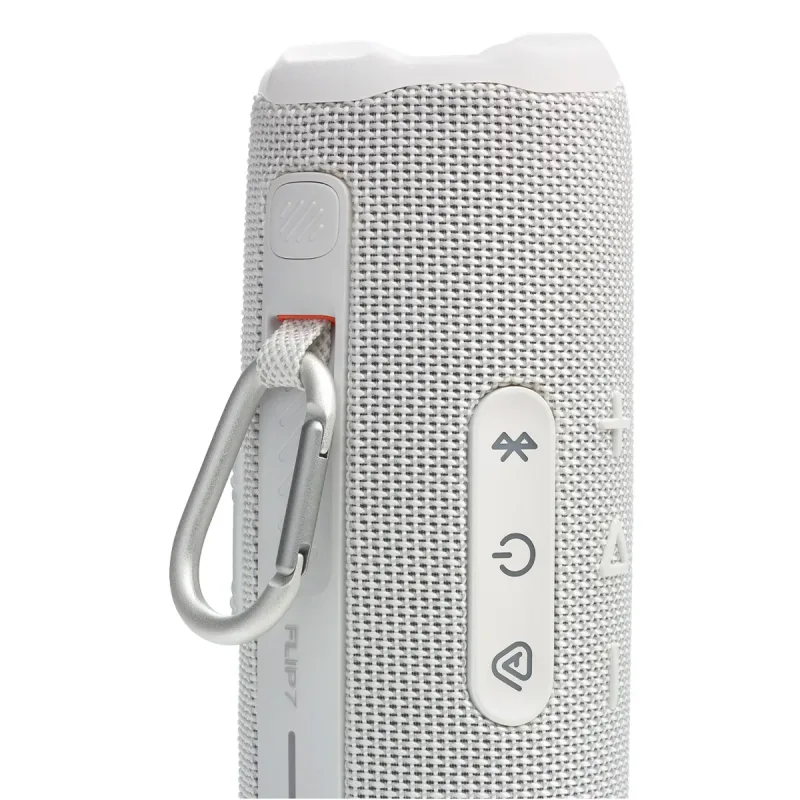 JBL Flip 7 Enceinte Bluetooth portable en bundle avec support magnétique (blanc)