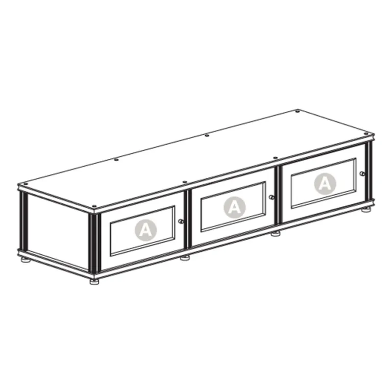 Salamander Designs Synergy 133 Triple AV Cabinet (Cherry with Aluminum Posts)