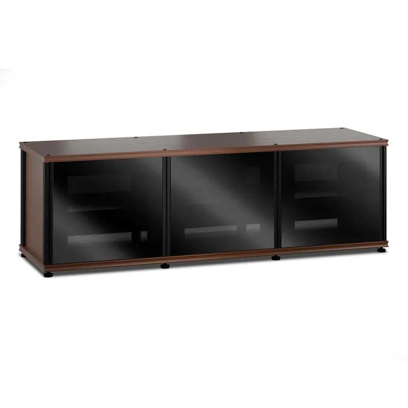 Salamander Designs Synergy 237 Triple AV Cabinet (American Cherry with Black Glass & Black Posts)