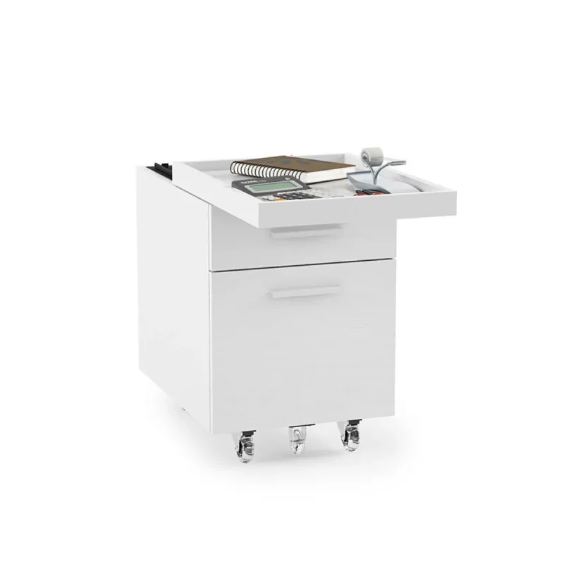 BDI Centro 6407 Mobile File Pedestal (Satin White)