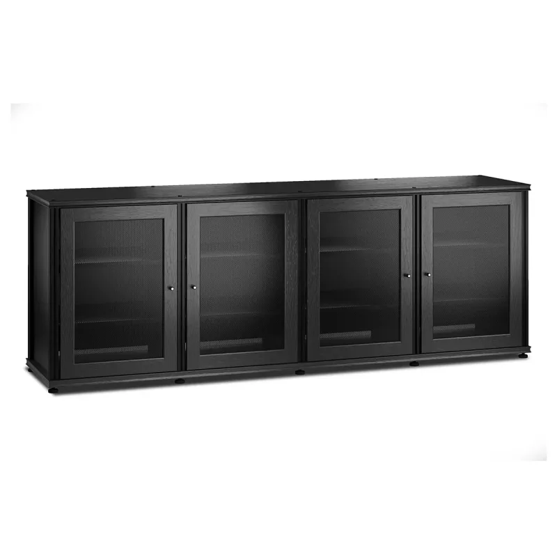 Salamander Designs Synergy 347 Quad AV Cabinet (Black Oak with Black Posts)
