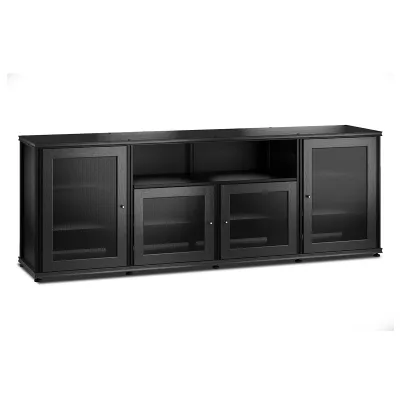 Salamander Designs Synergy 345 Quad AV Cabinet (Black Oak with Black Posts)
