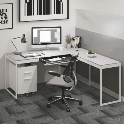 BDI Centro 6407 Mobile File Pedestal (Satin White)