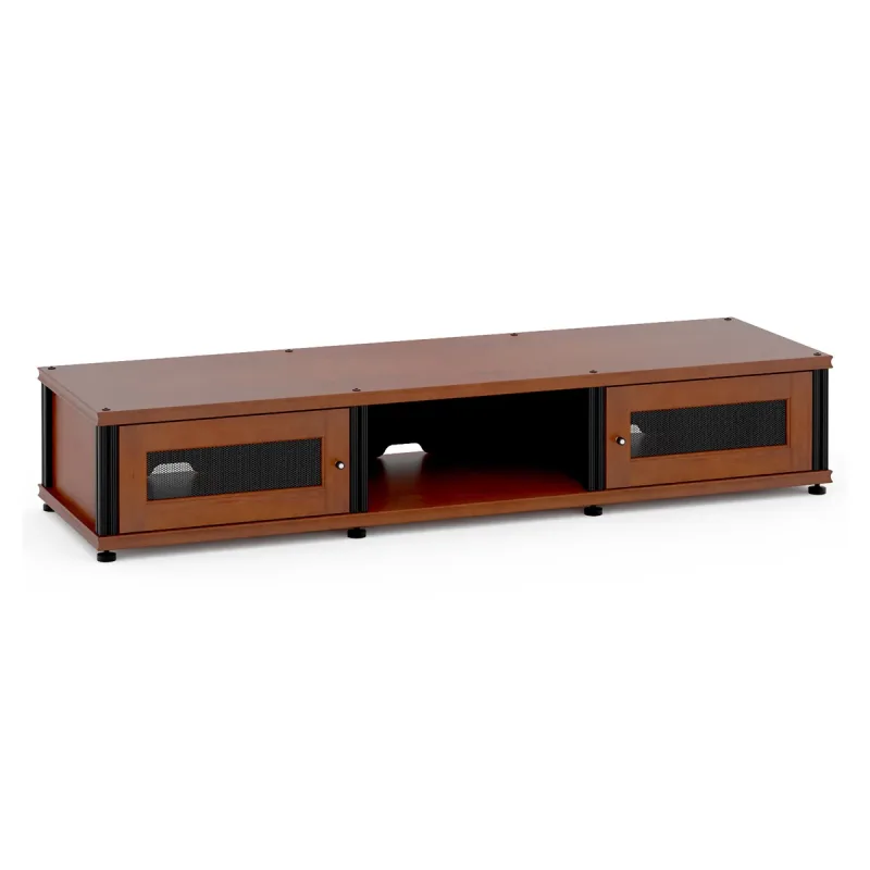 Salamander Designs Synergy 132 Triple AV Cabinet (Cherry with Black Posts)