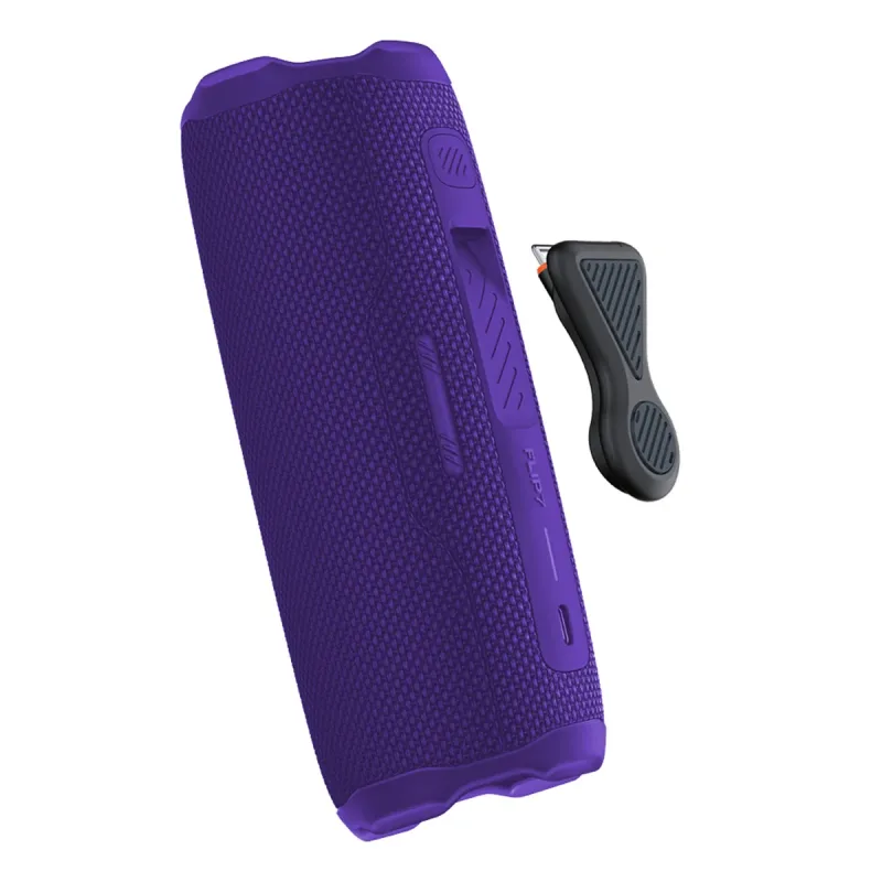 JBL Flip 7 Bærbar Bluetooth-højttaler Bundle med Magnetisk Holder (Lilla)