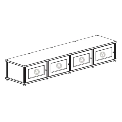 Salamander Designs Synergy 147 Quad AV Cabinet (Cherry with Aluminum Posts)