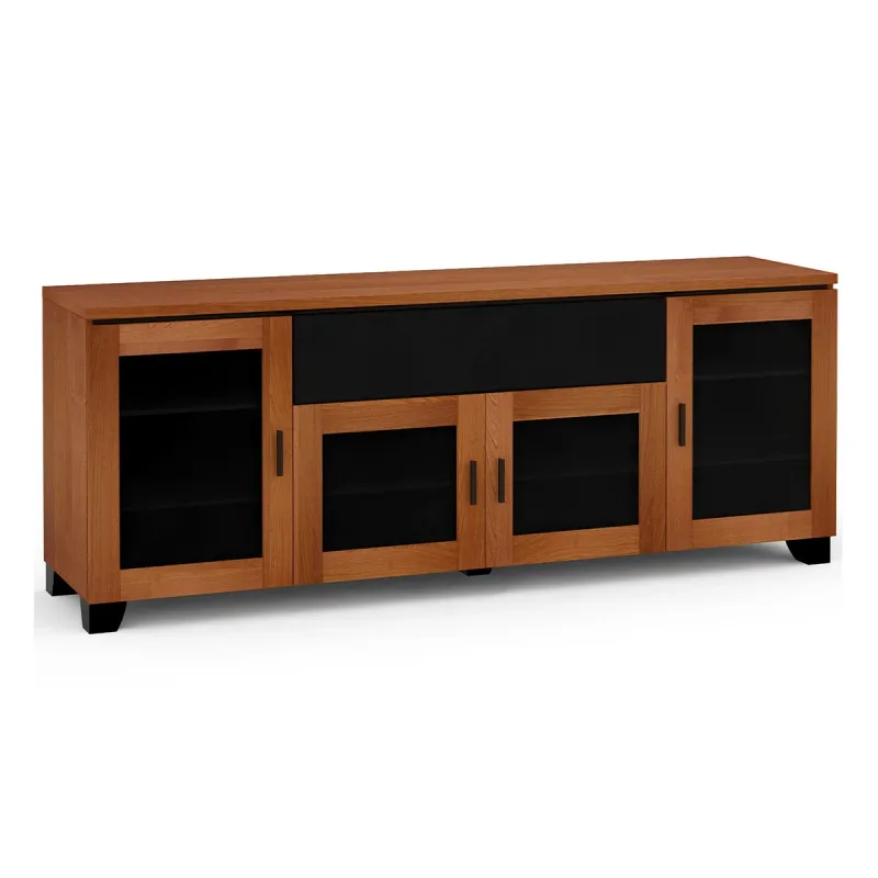 Salamander Designs Chameleon Collection Elba 345 Quad Speaker Integrated Cabinet (Wide Framed American Cherry Doors with Smoked Glass Inserts)