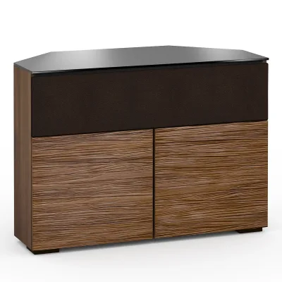Armario esquinero integrado para altavoces dobles Salamander Designs Chameleon Collection Denver 329 (nogal medio)