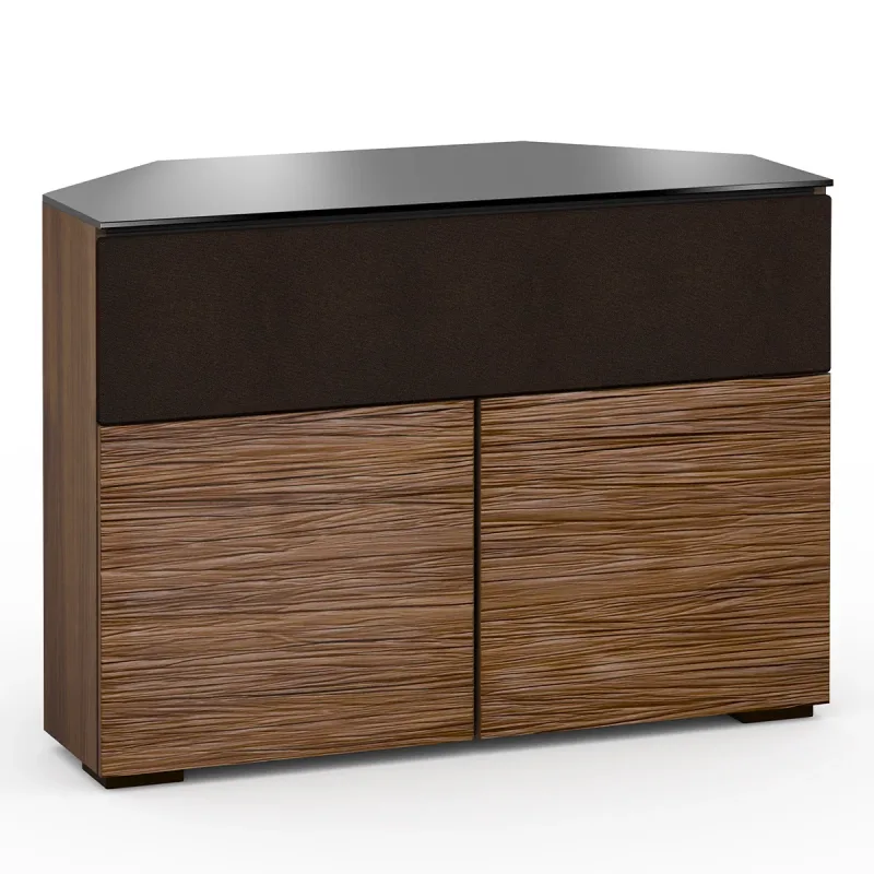 Armario esquinero integrado para altavoces dobles Salamander Designs Chameleon Collection Denver 329 (nogal medio)