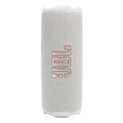 JBL Flip 7 Enceinte Bluetooth portable en bundle avec support magnétique (blanc)