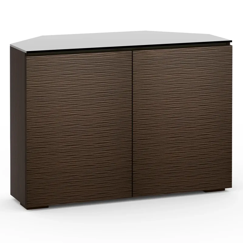 Salamander Designs Chameleon Collection Berlin 323 Twin Corner AV-skab (Textured Wenge med Black Glass Top)