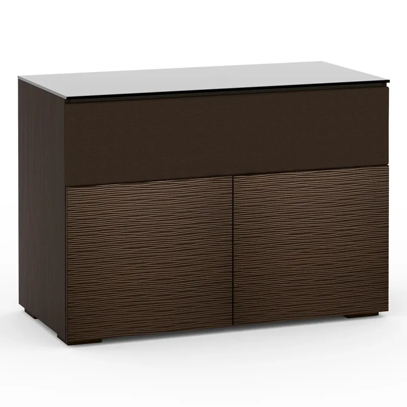 Salamander Designs Chameleon Collection Berlin 329 Twin Speaker Integrated Cabinet (Textured Wenge with Black Glass Top)