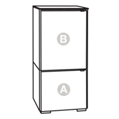 Salamander Designs Chameleon Collection Elba 517 Enkele AV-kast (Wide Framed American Cherry Doors met Smoked Glass Inserts)