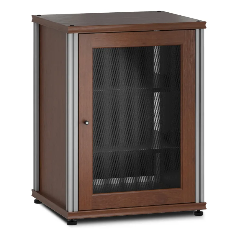 Salamander Designs Synergy 303 Single AV Cabinet (American Cherry with Aluminum Posts)