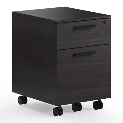 BDI Linea 6227 Mobile File Pedestal (Charcoal Stained Ash)