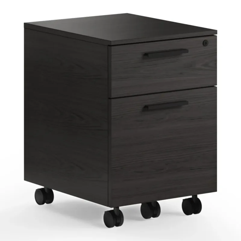 BDI Linea 6227 Mobile File Pedestal (Charcoal Stained Ash)