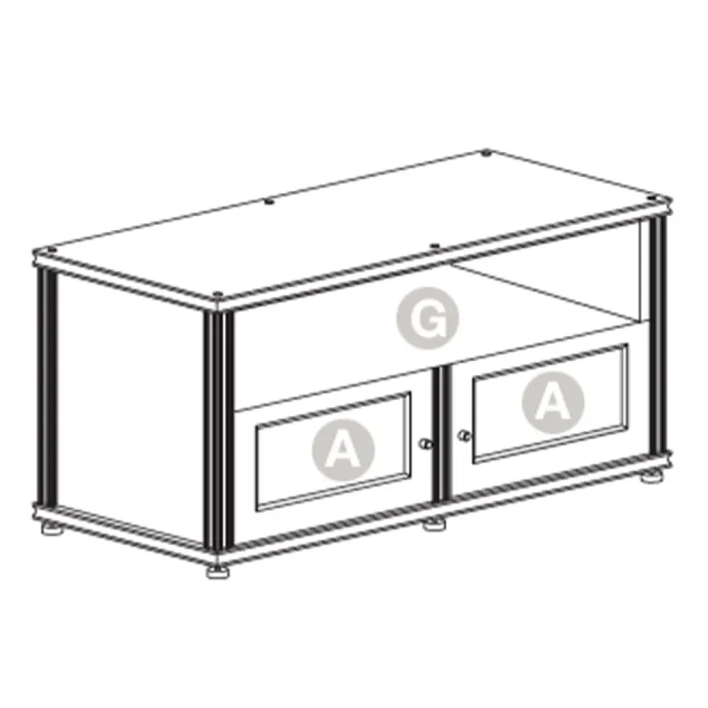 Salamander Designs Synergy Single Box 229 (Black Oak with Black Posts)