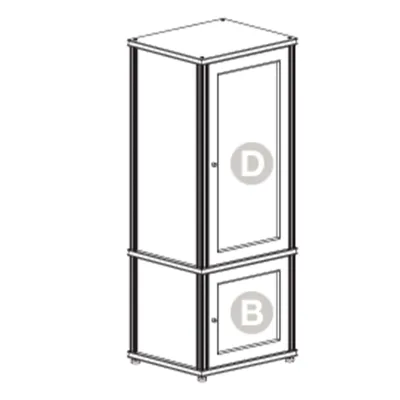 Salamander Designs Synergy 603 Móvel AV Individual (Black Oak com colunas pretas)