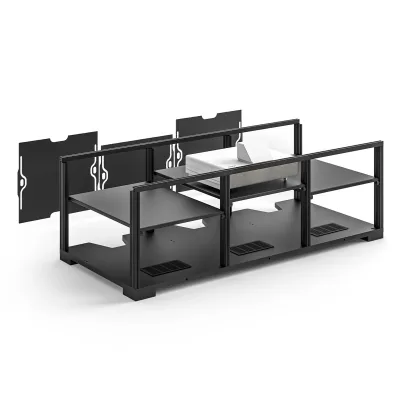 Meuble intégré pour projecteur Salamander Designs Chameleon Collection Miami 237S EPS pour Epson LS500 (blanc brillant)