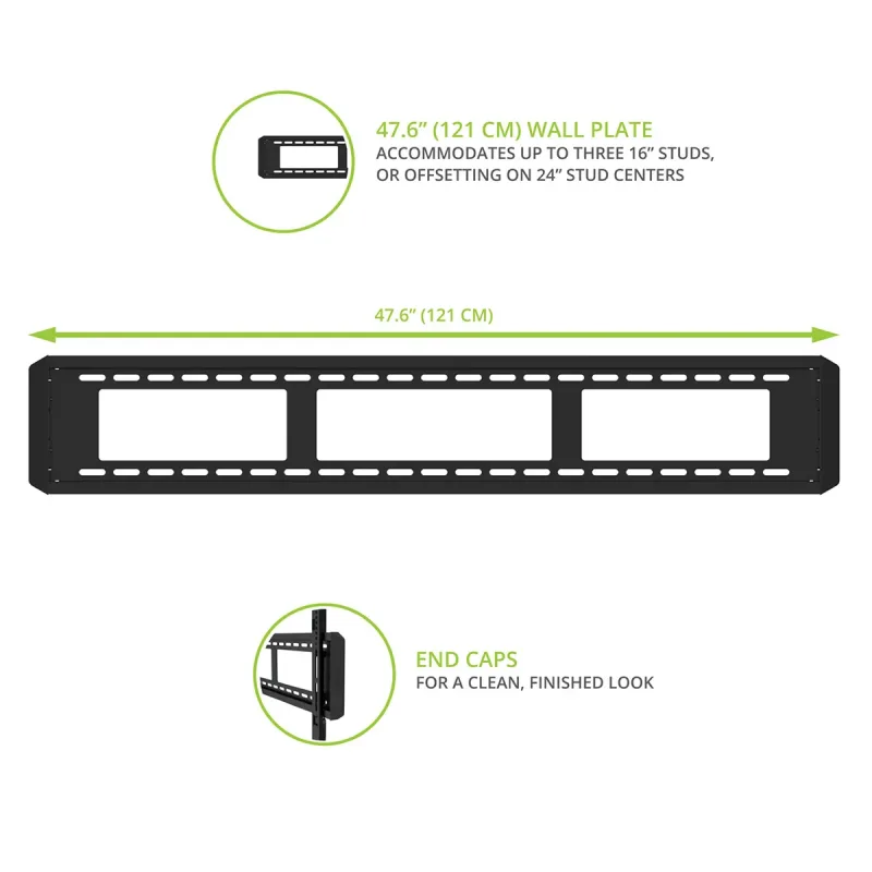 Kanto F6080 Supporto TV da Parete Fisso a Basso Profilo per TV da 55" - 120"