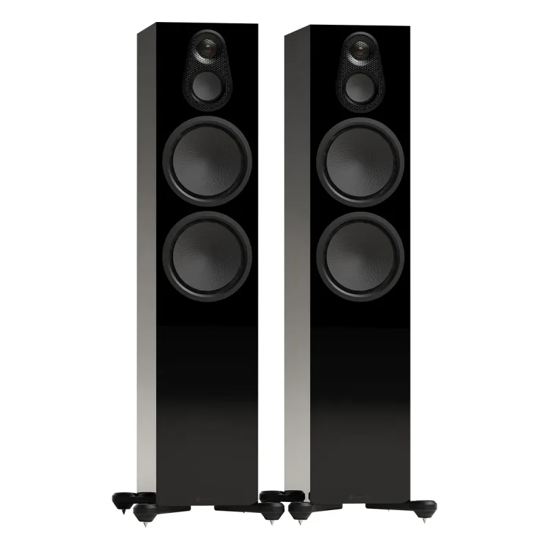 Monitor Audio Silver 500 8G 3-Way Floorstanding Speakers - Pair (Black Gloss)