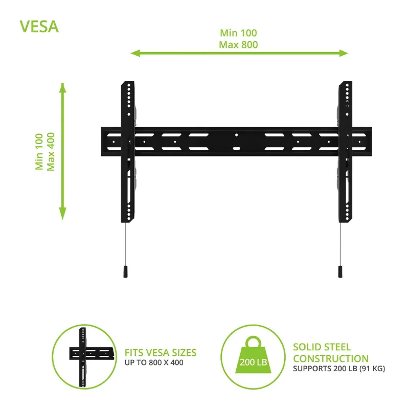 Kanto PF400 Supporto a parete a basso profilo per TV da 40" - 90"