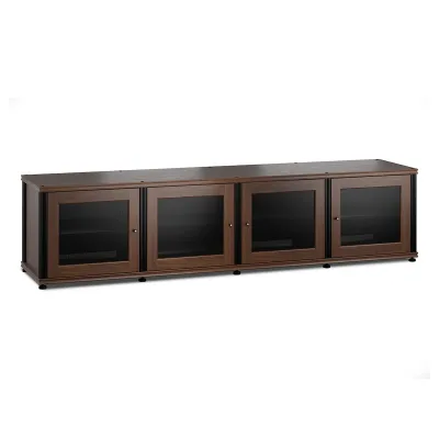 Salamander Designs Synergy 247 Quad AV Cabinet (Dark Walnut com postes pretos)