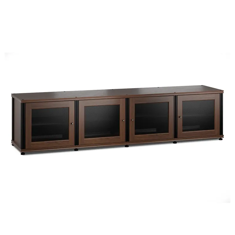 Salamander Designs Synergy 247 Quad AV Cabinet (Dark Walnut com postes pretos)