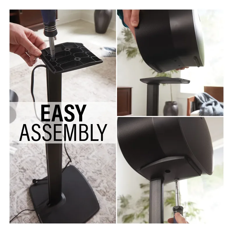 Sanus Height-Adjustable Speaker Stand for Sonos Era 300 - Each (Black)
