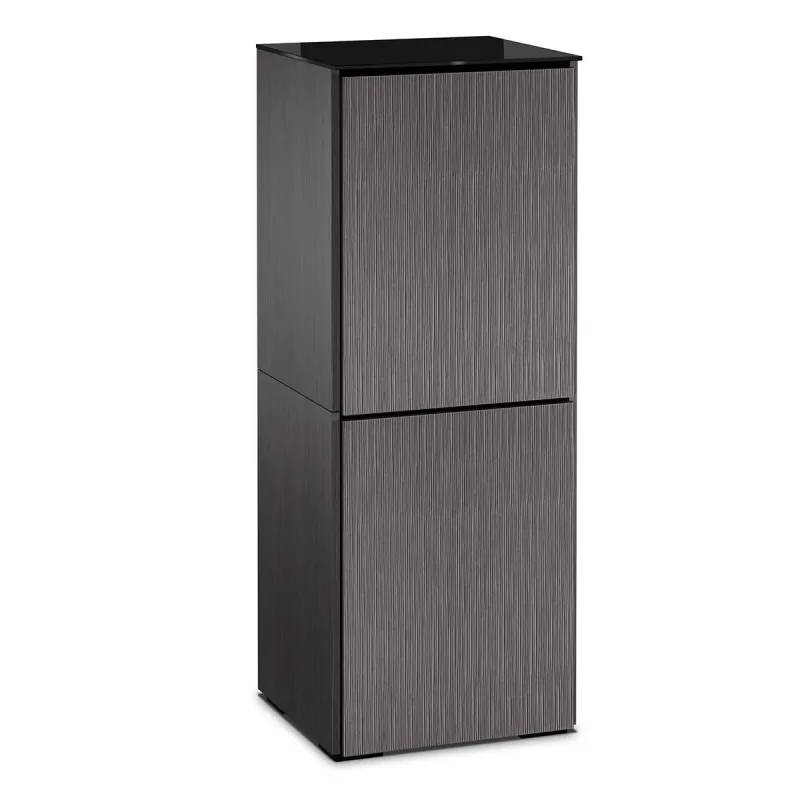 Salamander Designs Chameleon Collection Seattle 617 Single AV Cabinet (Gray Oak with Black Glass)