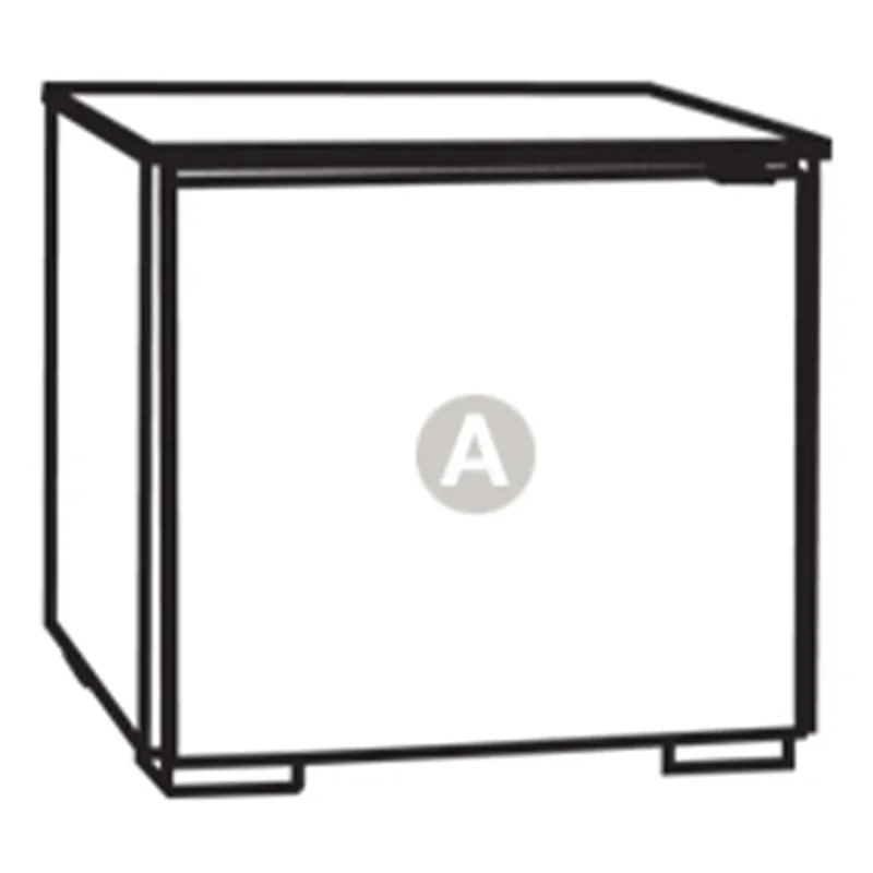 Salamander Designs Chameleon Collection Milan 217 SE Subwoofer Enclosure AV Cabinet (Geometric White with Black Glass Top)