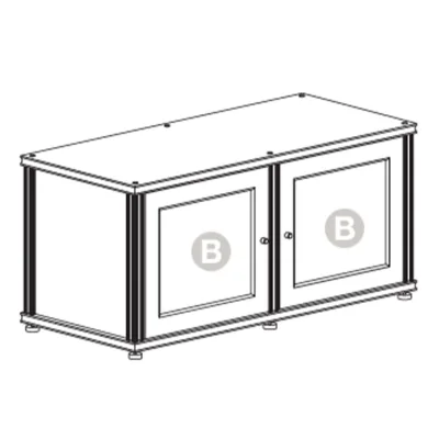 Salamander Designs Synergy 221 Twin AV Cabinet (Cherry dengan Aluminum Posts)